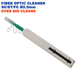2x One Click Fiber Optic Cleaner Pen LC MU 1.25 SC ST FC 2.5 800 Clean NBN Tools