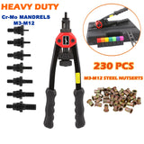 1660pcs Nutsert Tool Kit Rivnut Riveter Rivet Nut Gun