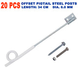 20 X 340mm Offset Pigtail Post Insulator Outrigger  Electric Fence Star Picket