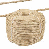 4mm x 220M Sisal Rope Natural Fiber Biodegradable 3 Strands ScratchingClimbing