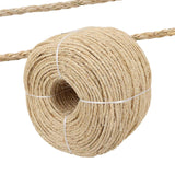 4mm x 220M Sisal Rope Natural Fiber Biodegradable 3 Strands ScratchingClimbing