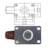 Heavy Duty 4" PU Swivel Swivel Casters Trolly Bench Wheels Castors W/Brake