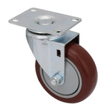 Heavy Duty 4" PU Swivel Swivel Casters Trolly Bench Wheels Castors W/Brake