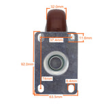 Heavy Duty 4" PU Swivel Swivel Casters Trolly Bench Wheels Castors W/Brake