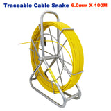 6mm 100M Traceable Cable Duct Rodder Snake Copper trace Wire Telstra NBN Tools