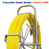 6mm 100M Traceable Cable Duct Rodder Snake Copper trace Wire Telstra NBN Tools