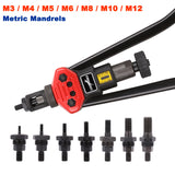 410mm Imperial Metric Rivnut Rivet Nut Riveter Nutsert Gun Tool Kit