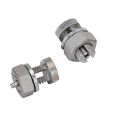 50x Galvanised Electric Fence Split Bolt Wire Joint Clamp Cable Joiner Connector