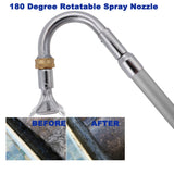 Telescopic Gutter Cleaner Cleaning Tool Car Washer Shovel Hook Spray Gun Brush