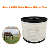 White Poly Horse Fence Sighter Wire – Durable Safe for 4mm x 650M