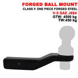 Forged Solid Steel 4500Kg 2" Drop Towbar Tongue Tow Ball Mount Hitch 2"x 2"