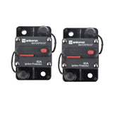 2x60A AMP Circuit Breaker Dual Battery IP67 Waterproof 12V 24V Fuse Manual Reset