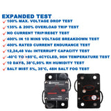 2x140AMP Circuit Breaker Dual Battery IP67 Waterproof 12V 24V Fuse Manual Reset