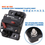 2x140AMP Circuit Breaker Dual Battery IP67 Waterproof 12V 24V Fuse Manual Reset