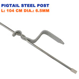 20x Tread In Pigtail Steel Post Posts Electric Fence Pig Tail 40x Insulators