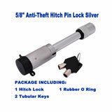 5/8" Hitch Pin Lock S Type Anti-Theft Tow Bar Tongue Lock Silver Tow Bar Tongue
