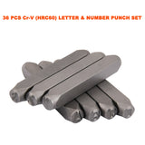 5mm Letter Number Stamp Punch Set HRC60 36 pcs