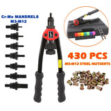1660pcs Nutsert Tool Kit Rivnut Riveter Rivet Nut Gun
