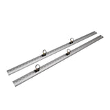 1M L track Sloped Edges Anchor Track - 2Tracks +4Single Stud Rings