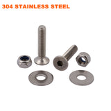 1M L track Sloped Edges Anchor Track - 2Tracks +4Single Stud Rings