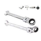 6-22 mm Metric 15 pcs Trade Grade Ratchet Flex Single Way Gear Spanner Set CR-V