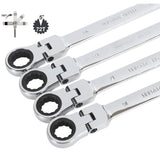 6-22 mm Metric 15 pcs Trade Grade Ratchet Flex Single Way Gear Spanner Set CR-V