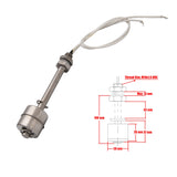 100-300mm Float Switch Sensor Dual Single Vertical Stainless Liquid Water level
