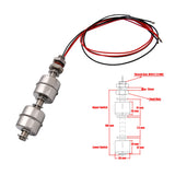 100-300mm Float Switch Sensor Dual Single Vertical Stainless Liquid Water level