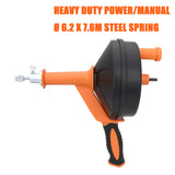 Power Manual Drain Auger  Snake Cleaner Plumbing Sink Pipe Unblocker Plunger
