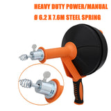 Power Manual Drain Auger  Snake Cleaner Plumbing Sink Pipe Unblocker Plunger