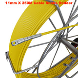 11mm x 200M Fibreglass cable Traceable Rodder Tracrod Cable Snake Puller Plling NBN Tools