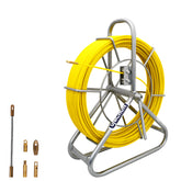 4.5mm X 100M Fiberglass Cable Snake Rodder Fish Tape Puller NBN Solid Steel Rod