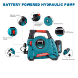 Battery Powered Hydraulic Pump Portable 700 bar 2 pcs 5.0Ah 18V Battery