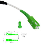Heavy Duty 3M Fibre Optic Patchcord Lead SC / APC to OptiTap MPT & SMP NBN Tool