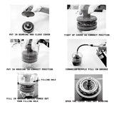 APT Taiwan Portable Bearing Packer 50 - 95 mm Manual & Grease Gun w/Instruction