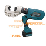 Battery Powered Hydraulic Lug Crimping Tools 16 - 400 mm 120KN 18V 4.0Ah
