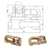 4x 1.8Meters Sloped Edges Anchor Track With 16 Double Stud and Stainless Steel Fittings | Adjustable Tie-Down System