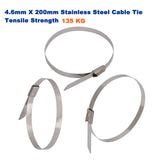 Heavy Duty Stainless Steel Cable Tie Gun + 200 Pcs SS304 Cable tie 4.6mm x 200mm