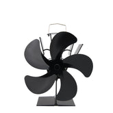 Upgraded 5 / 6 blades Self Powered Stove Fan Heater Fireplace Heat distribution