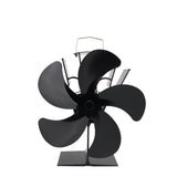 Upgraded 5 / 6 blades Self Powered Stove Fan Heater Fireplace Heat distribution