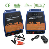 45KM 4.8J Electric Fence Energiser Energizer IPX6 12V Battery 220-240V Adaptor