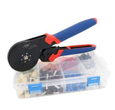 1900x Bootlace Wire End Ferrules 0.25- 6mm² Self Adjusting Crimping Pliers Hex