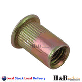 M8 X 50 Nutserts Rivet Nuts Flange Blind Rivnuts Zinc Plated Steel Nut Nutsert