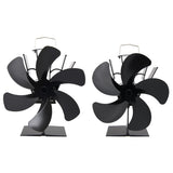 Upgraded 5 / 6 blades Self Powered Stove Fan Heater Fireplace Heat distribution