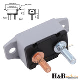 2X 15A AMP 12V Circuit Breaker Dual Battery Fuse Automatic Auto Reset