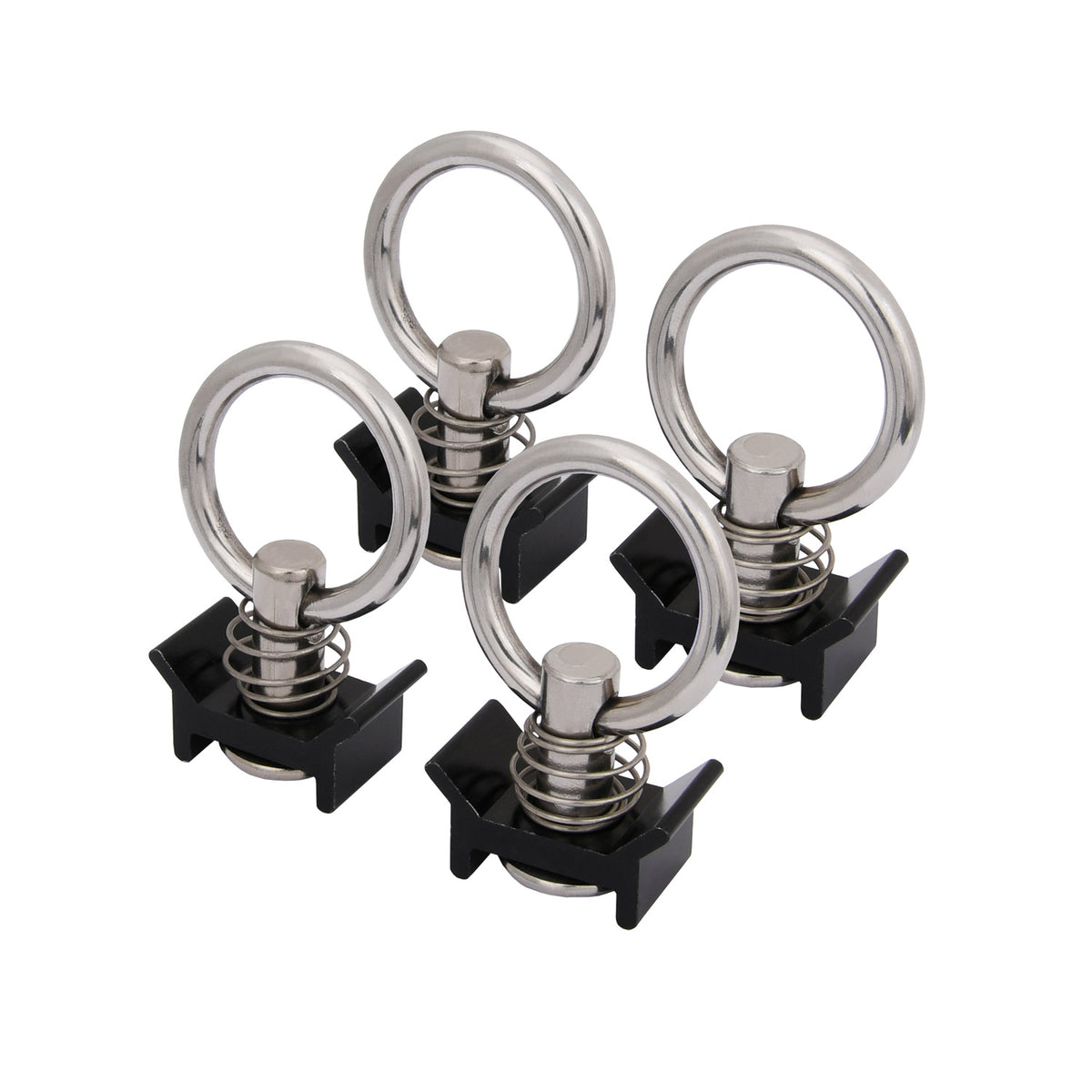 4 Pc Anchor Track L Track Loading Ring-#304 Stainless Steel (Stud-Ring -Spring)