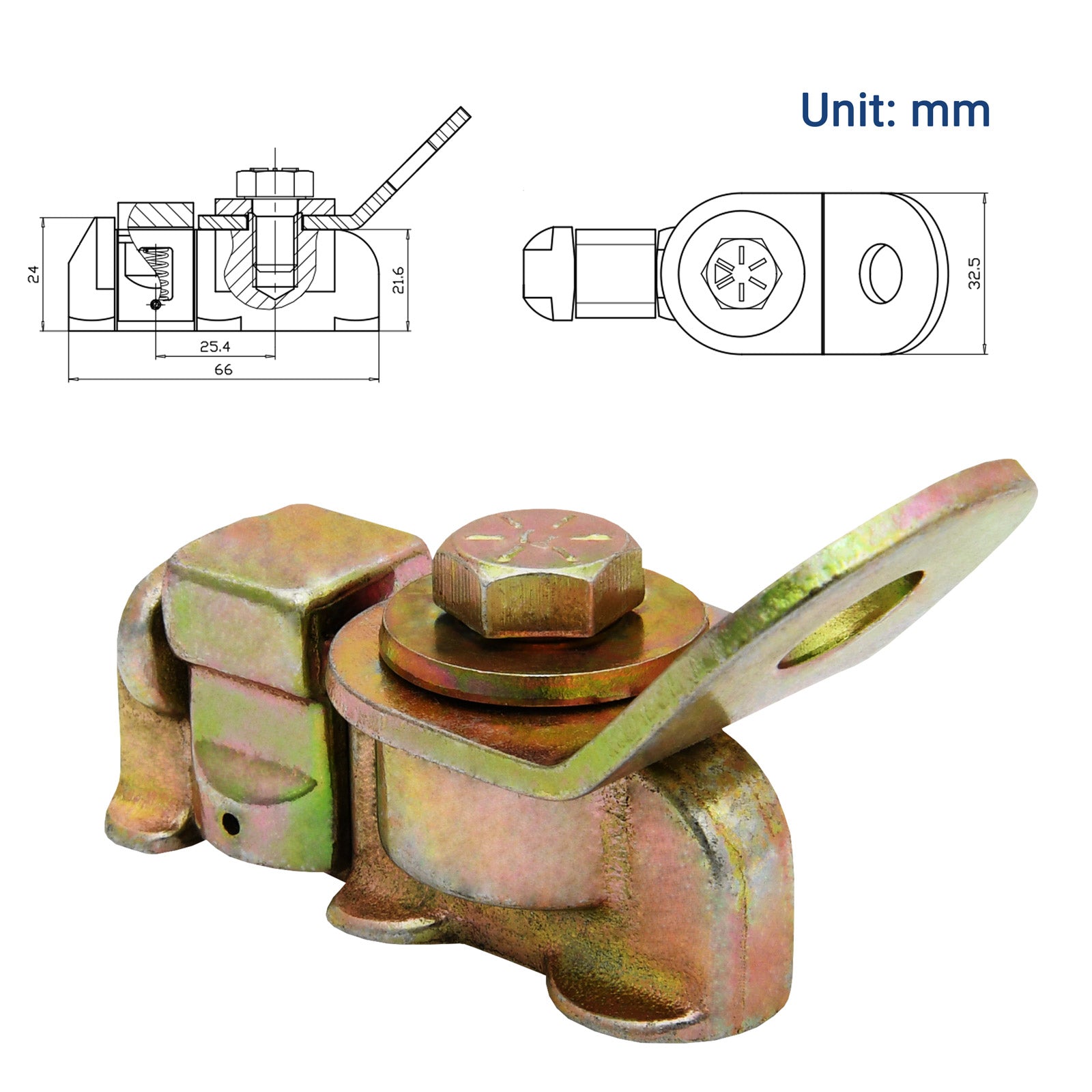 Anchor Track L Track Threaded Double Stud Fitting w/Swivel Plate BS 4000 lbs 2PK