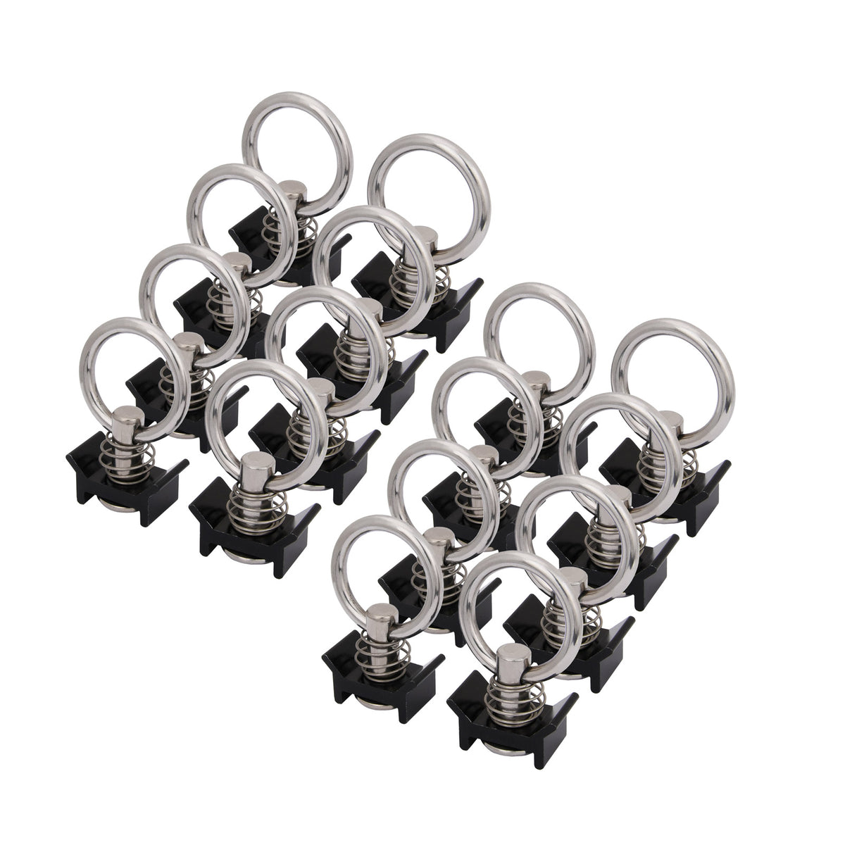 16x Anchor Track L Track Fitting Rings-#304 Stainless Steel (Stud-Ring -Spring)