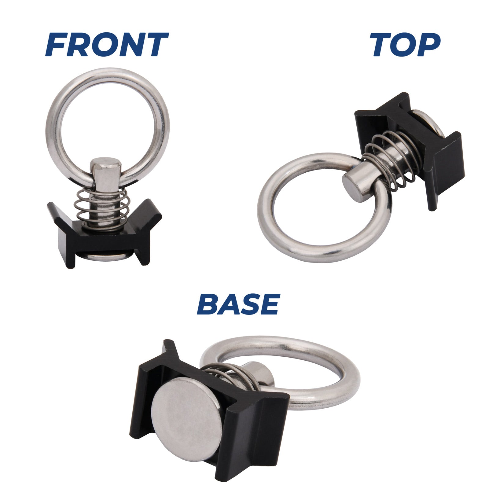 24x Anchor Track L Track Fitting Rings-#304 Stainless Steel (Stud-Ring -Spring)