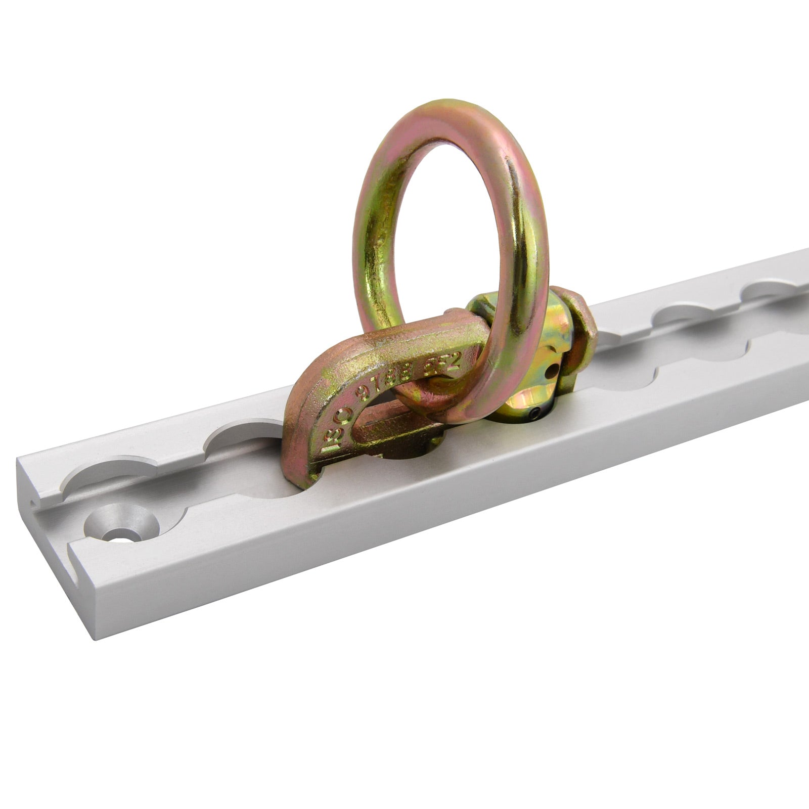 L Track Anchor Track Rail Double Stud Fitting w/rings BS 2720 KG / 6000 lbs